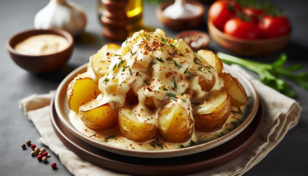 Receta de Ensalada Cremosa de Papas y Ajo