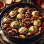 Mushroom and Red Wine Stew with Herb Dumplings Recipe