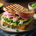 Pea Hummus, Feta, Griddled Avocado and Pickled Onion Sandwich Recipe