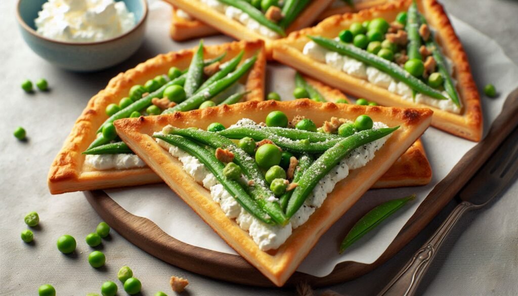 Recette de Tartines à la Ricotta, Aux Petits Pois et Aux Haricots