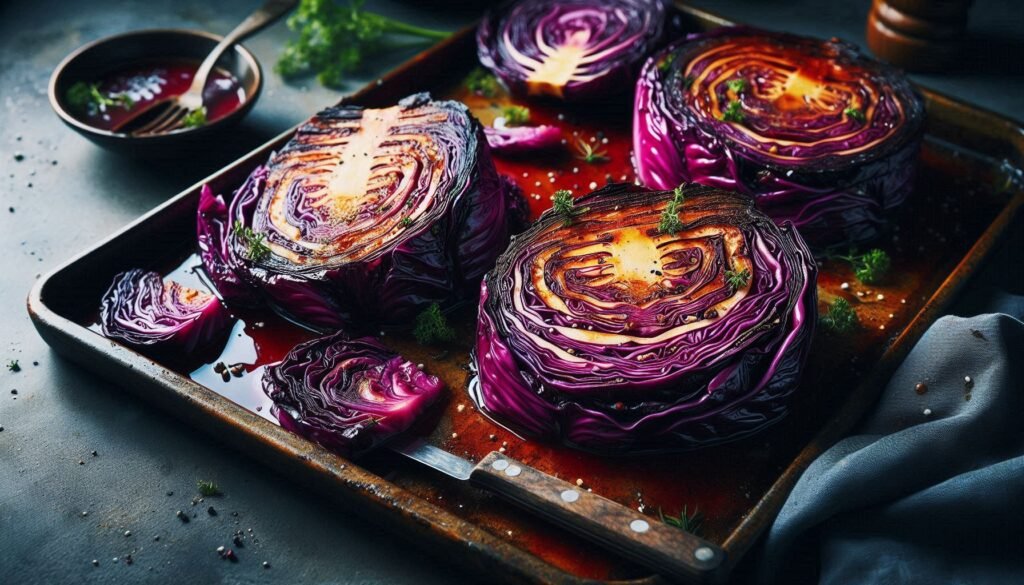 Recette de Steaks de Chou Rouge Rôtis