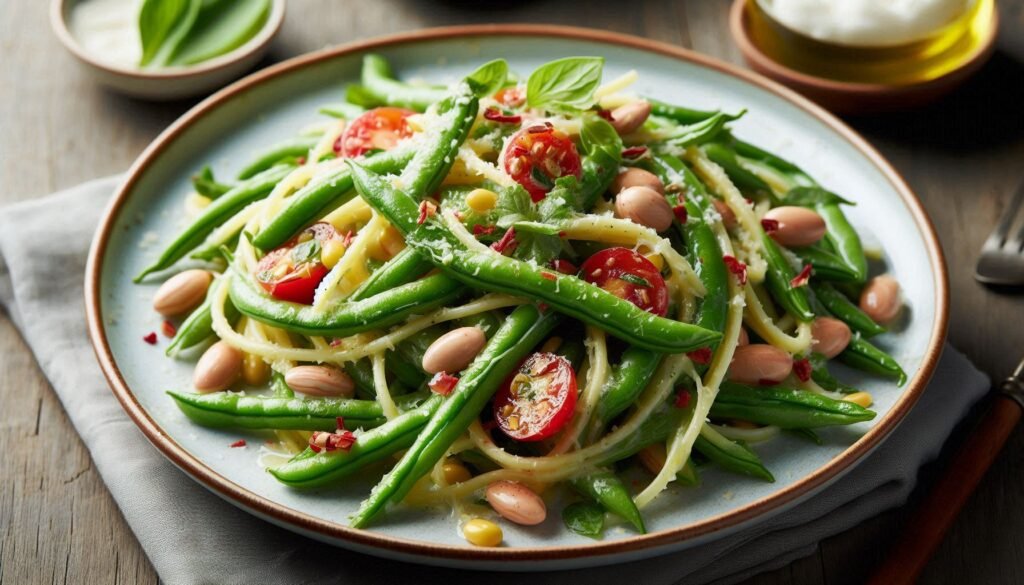 Recette de Carbonara Aux Haricots Verts