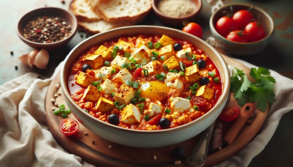 Recette de Shakshuka Végétalienne Avec Tofu Brouillé