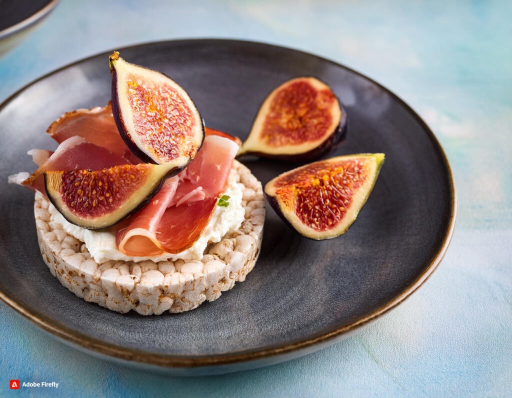 Rice Cakes With Cream Cheese, Parma Ham & Figs Recipe