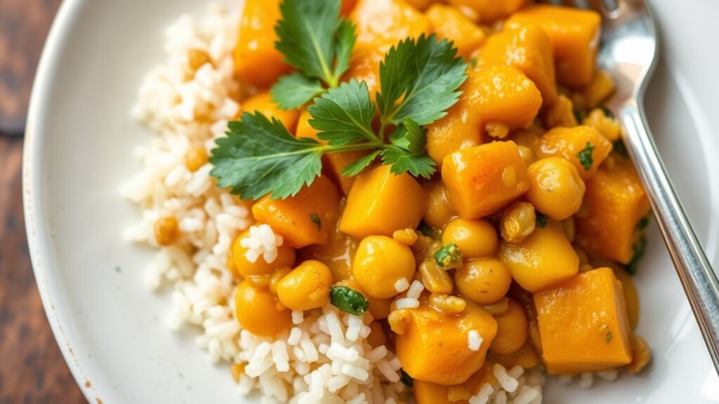 Butternut Squash and Chickpea Rice Stew Recipe