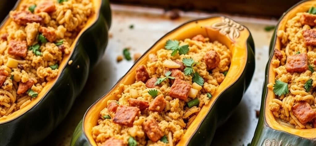 Vegan Stuffed Acorn squash Recipe