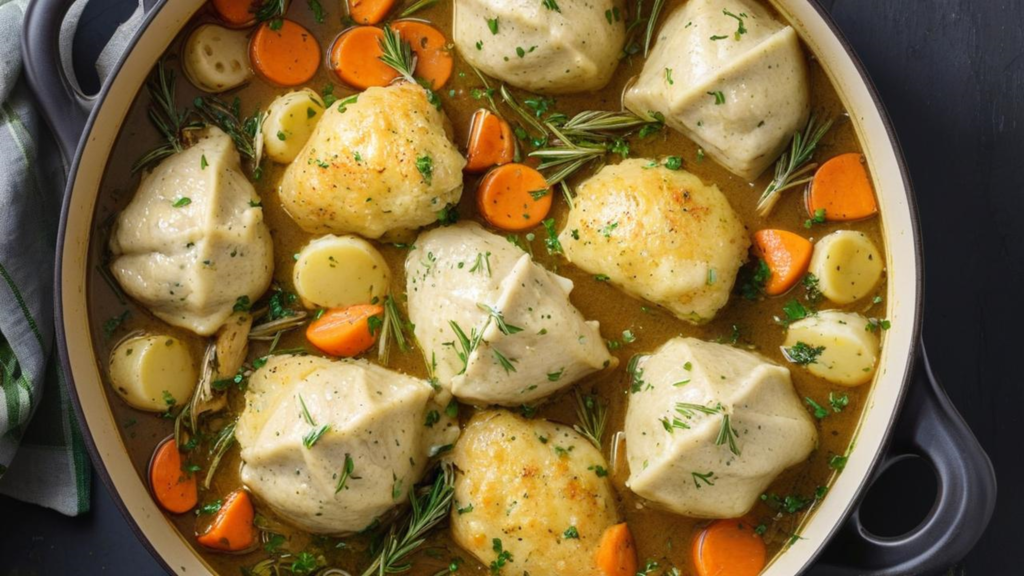 Chicken with Garlic and Rosemary Dumplings Recipe