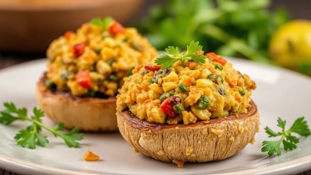 Receta de Champiñones Rellenos Vegetarianos