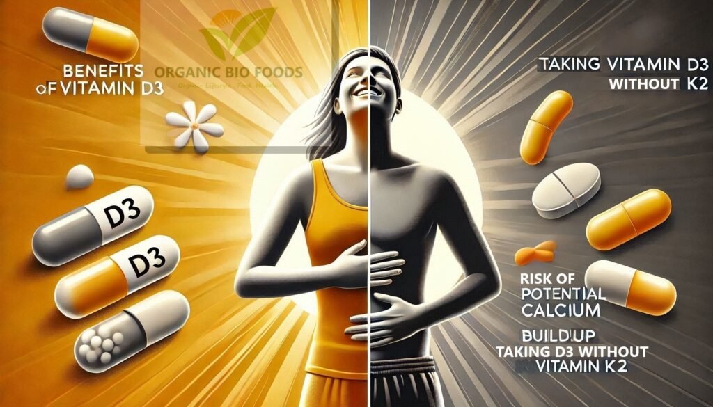 Beneficios de tomar vitamina D3 y riesgos de tomar vitamina D3 sin vitamina K2