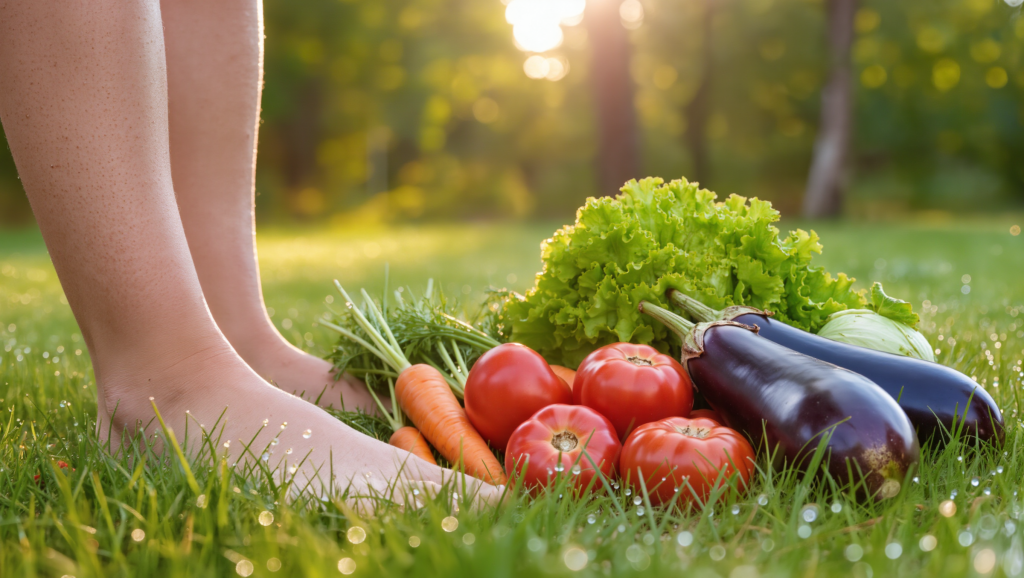足元に隠された電流：「アーシング」とオーガニック食品がどのようにあなたの体の自然な回路を完成させるか