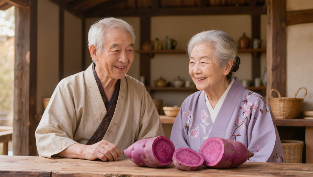 Was essen Okinawer, um über 100 Jahre alt zu werden? Die Antwort ist eine violette Süßkartoffel